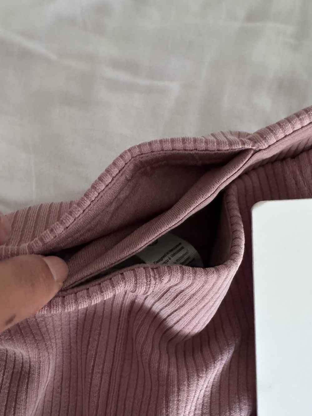 NWT Lululemon Ribbed Flare Pants Pink Mauve High Rise Yoga Lounge Women’s Size 2 - Picture 7 of 10